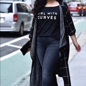 Black and white cardigan. Lane Bryant